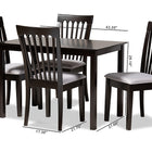 Baxton Studio Minette Modern and Contemporary Gray Fabric Upholstered Espresso Brown Finished Wood 5-Piece Dining Set