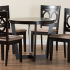 Baxton Studio Kara Modern Sand Dark Brown Finished Wood 5-Piece Dining Set