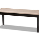 Baxton Studio Bennett Modern and Contemporary Sand Fabric Upholstered and Dark Brown Finished Wood 6-Piece Dining Set