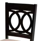 Baxton Studio Lenoir Modern and Contemporary Sand Fabric Upholstered Espresso Brown Finished Wood Dining Chair Set of 4