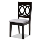 Baxton Studio Sanne Modern and Contemporary Grey Fabric Upholstered and Dark Brown Finished Wood 5-Piece Dining Set