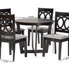 Baxton Studio Kara Modern Grey and Dark Brown Finished Wood 5-Piece Dining Set