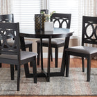 Baxton Studio Kara Modern Grey and Dark Brown Finished Wood 5-Piece Dining Set