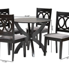 Baxton Studio Rita Modern Grey and Dark Brown Finished Wood 5-Piece Dining Set