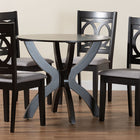 Baxton Studio Rita Modern Grey and Dark Brown Finished Wood 5-Piece Dining Set