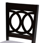 Baxton Studio Lenoir Modern and Contemporary Gray Fabric Upholstered Espresso Brown Finished Wood Dining Chair Set of 4