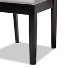 Baxton Studio Lenoir Modern and Contemporary Gray Fabric Upholstered Espresso Brown Finished Wood Dining Chair Set of 4