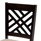 Baxton Studio Ellie Modern Beige Fabric and Dark Brown Finished Wood 5-Piece Dining Set
