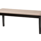 Baxton Studio Gustavo Modern Sand Fabric and Walnut Brown Finished Wood 6-Piece Dining Set