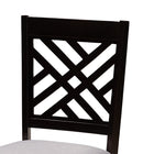 Baxton Studio Lilly Modern and Contemporary Grey Fabric Upholstered and Dark Brown Finished Wood 5-Piece Dining Set
