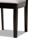 Baxton Studio Lilly Modern and Contemporary Grey Fabric Upholstered and Dark Brown Finished Wood 5-Piece Dining Set