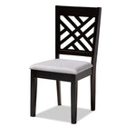 Baxton Studio Gustavo Modern and Contemporary Grey Fabric Upholstered and Dark Brown Finished Wood 6-Piece Dining Set