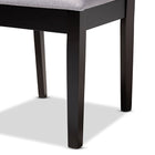Baxton Studio Gustavo Modern and Contemporary Grey Fabric Upholstered and Dark Brown Finished Wood 6-Piece Dining Set