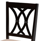 Baxton Studio Reneau Modern and Contemporary Sand Fabric Upholstered Espresso Brown Finished Wood Dining Chair Set of 4