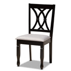 Baxton Studio Millie Modern and Contemporary Grey Fabric Upholstered and Dark Brown Finished Wood 5-Piece Dining Set