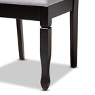 Baxton Studio Reneau Modern and Contemporary Gray Fabric Upholstered Espresso Brown Finished Wood Dining Chair Set of 4