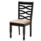 Baxton Studio Ruby Modern Beige Fabric and Dark Brown Finished Wood 5-Piece Dining Set