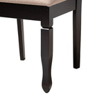 Baxton Studio Ruby Modern Beige Fabric and Dark Brown Finished Wood 5-Piece Dining Set
