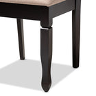 Baxton Studio Lanier Modern and Contemporary Sand Fabric Upholstered Espresso Brown Finished Wood Dining Chair Set of 4