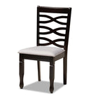 Baxton Studio Leda Modern and Contemporary Grey Fabric Upholstered and Dark Brown Finished Wood 5-Piece Dining Set