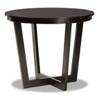 Baxton Studio Leda Modern and Contemporary Grey Fabric Upholstered and Dark Brown Finished Wood 5-Piece Dining Set