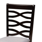 Baxton Studio Leda Modern and Contemporary Grey Fabric Upholstered and Dark Brown Finished Wood 5-Piece Dining Set