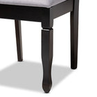 Baxton Studio Lanier Modern and Contemporary Gray Fabric Upholstered Espresso Brown Finished Wood Dining Chair Set of 4