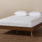 Baxton Studio Lissette Mid-Century Modern Walnut Brown Finished Wood Queen Size Platform Bed Frame