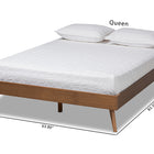 Baxton Studio Lissette Mid-Century Modern Walnut Brown Finished Wood Queen Size Platform Bed Frame