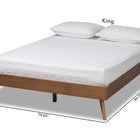 Baxton Studio Lissette Mid-Century Modern Walnut Brown Finished Wood Queen Size Platform Bed Frame