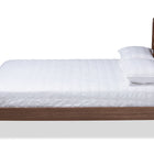 Baxton Studio Calisto Mid-Century Modern Walnut Brown Finished Wood King Size Platform Bed