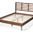 Baxton Studio Calisto Mid-Century Modern Walnut Brown Finished Wood King Size Platform Bed