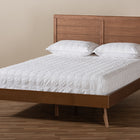 Baxton Studio Artemis Mid-Century Modern Walnut Brown Finished Wood Queen Size Platform Bed