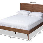 Baxton Studio Artemis Mid-Century Modern Walnut Brown Finished Wood Queen Size Platform Bed
