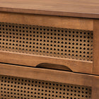 Baxton Studio Demeter Mid-Century Modern Walnut Brown Finished Wood Queen Size 5-Piece Bedroom Set