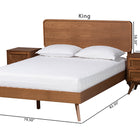Baxton Studio Demeter Mid-Century Modern Walnut Brown Finished Wood Full Size 3-Piece Bedroom Set