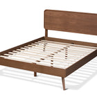 Baxton Studio Demeter Mid-Century Modern Walnut Brown Finished Wood Queen Size Platform Bed