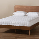 Baxton Studio Demeter Mid-Century Modern Walnut Brown Finished Wood Queen Size Platform Bed