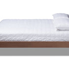 Baxton Studio Liliya Mid-Century Modern Walnut Brown Finished Wood Full Size Platform Bed Frame