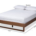 Baxton Studio Liliya Mid-Century Modern Walnut Brown Finished Wood Full Size Platform Bed Frame