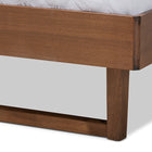 Baxton Studio Viviana Modern and Contemporary Light Grey Fabric Upholstered and Ash Walnut Finished Wood Queen Size Platform Bed