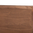Baxton Studio Allegra Mid-Century Modern Dark Grey Fabric Upholstered and Ash Walnut Brown Finished Wood King Size Platform Bed