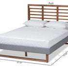 Baxton Studio Rina Modern and Contemporary Dark Grey Fabric Upholstered and Ash Walnut Brown Finished Wood Full Size Platform Bed