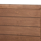 Baxton Studio Gabriela Rustic Modern Dark Grey Fabric Upholstered and Ash Walnut Brown Finished Wood Queen Size Platform Bed