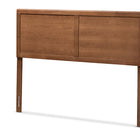 Baxton Studio Raya Mid-Century Modern Walnut Brown Finished Wood Queen Size Headboard