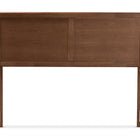 Baxton Studio Raya Mid-Century Modern Walnut Brown Finished Wood Queen Size Headboard
