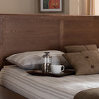 Baxton Studio Raya Mid-Century Modern Walnut Brown Finished Wood King Size Headboard