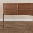 Baxton Studio Raya Mid-Century Modern Walnut Brown Finished Wood Full Size Headboard