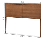 Baxton Studio Raya Mid-Century Modern Walnut Brown Finished Wood Full Size Headboard