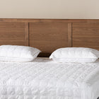 Baxton Studio Raya Mid-Century Modern Walnut Brown Finished Wood King Size Headboard